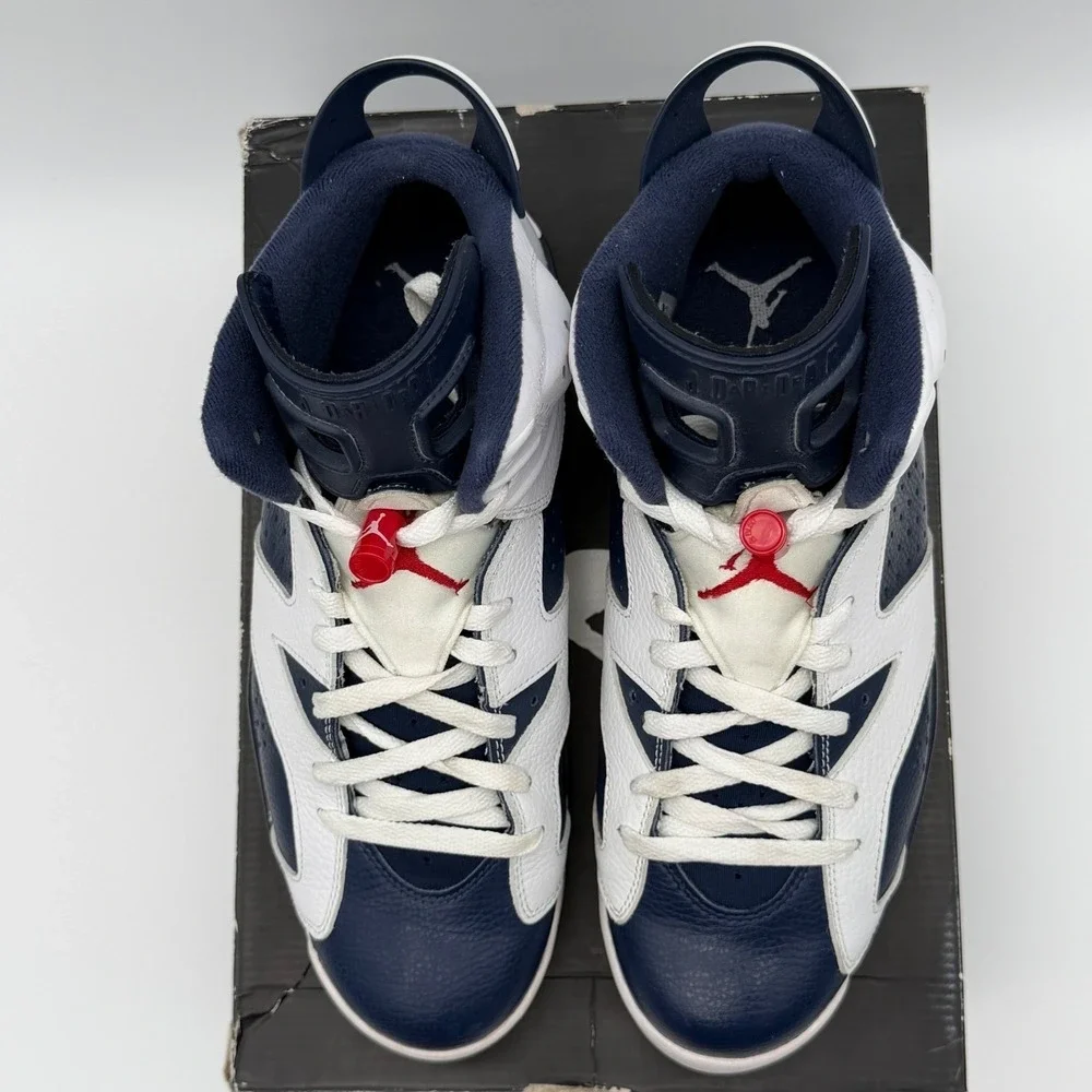 Jordan 6 Retro Olympic Midnight Navy 384664-130 Size 10.5 Solid Pair